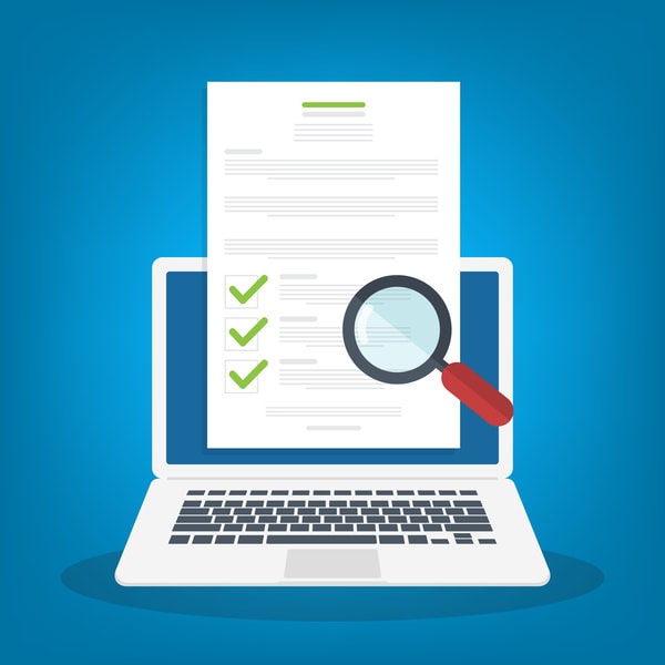 Online digital document inspection or assessment evaluation on l